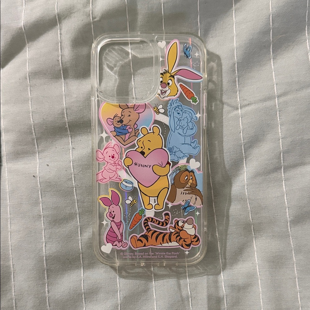 Winnie the Pooh Clear Sticker iPhone Case -  iPhone 14 Pro Max